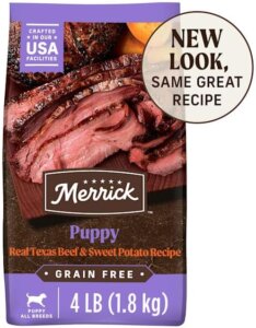 Merrick Grain-Free Dry Puppy Food Real Beef & Sweet Potato Recipe, 22-lb bag