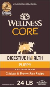 Wellness CORE Digestive Health Puppy Chicken & Brown Rice Dry Dog Food, 24-lb bag